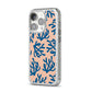 Blue Coral iPhone 14 Pro Glitter Tough Case Silver Angled Image