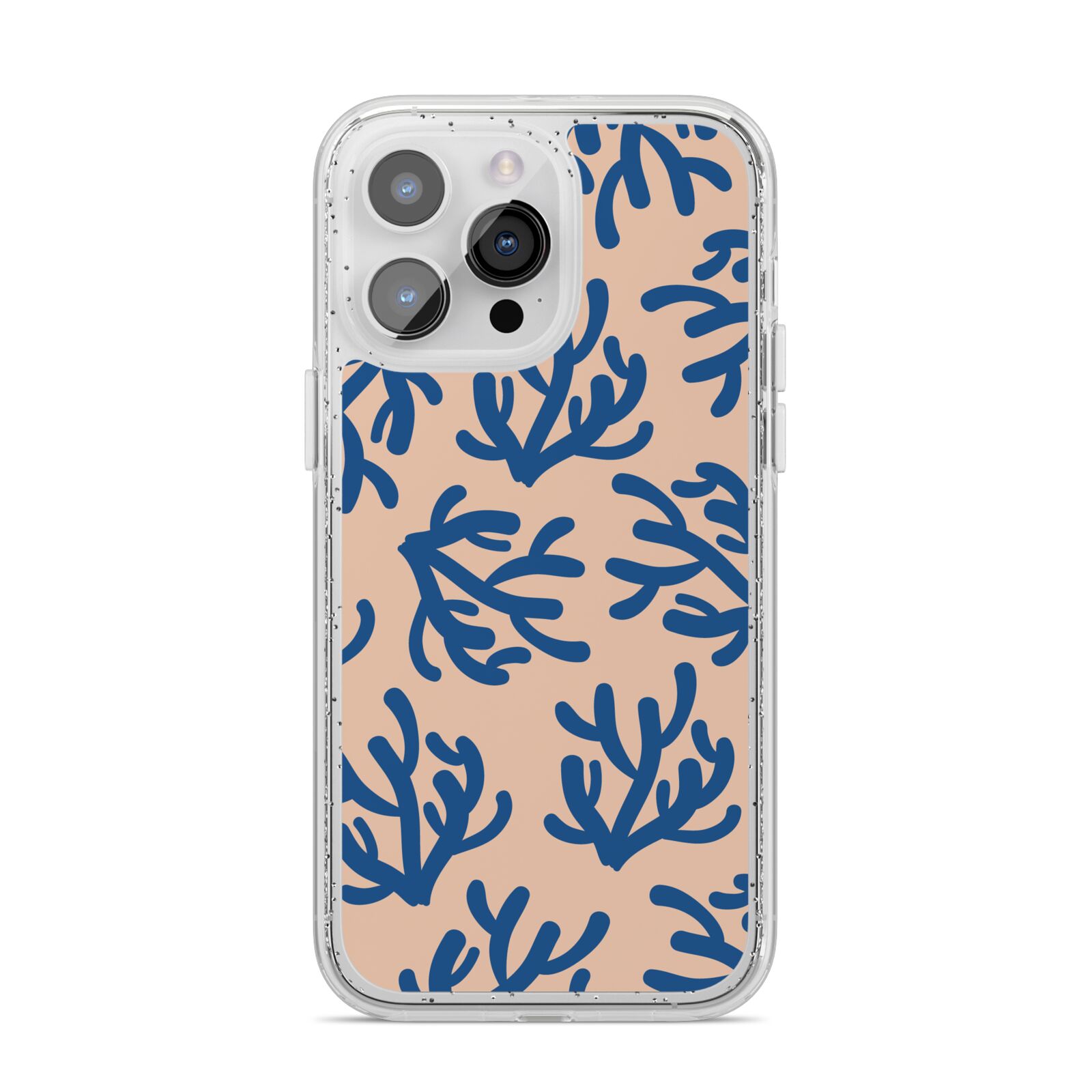 Blue Coral iPhone 14 Pro Max Glitter Tough Case Silver
