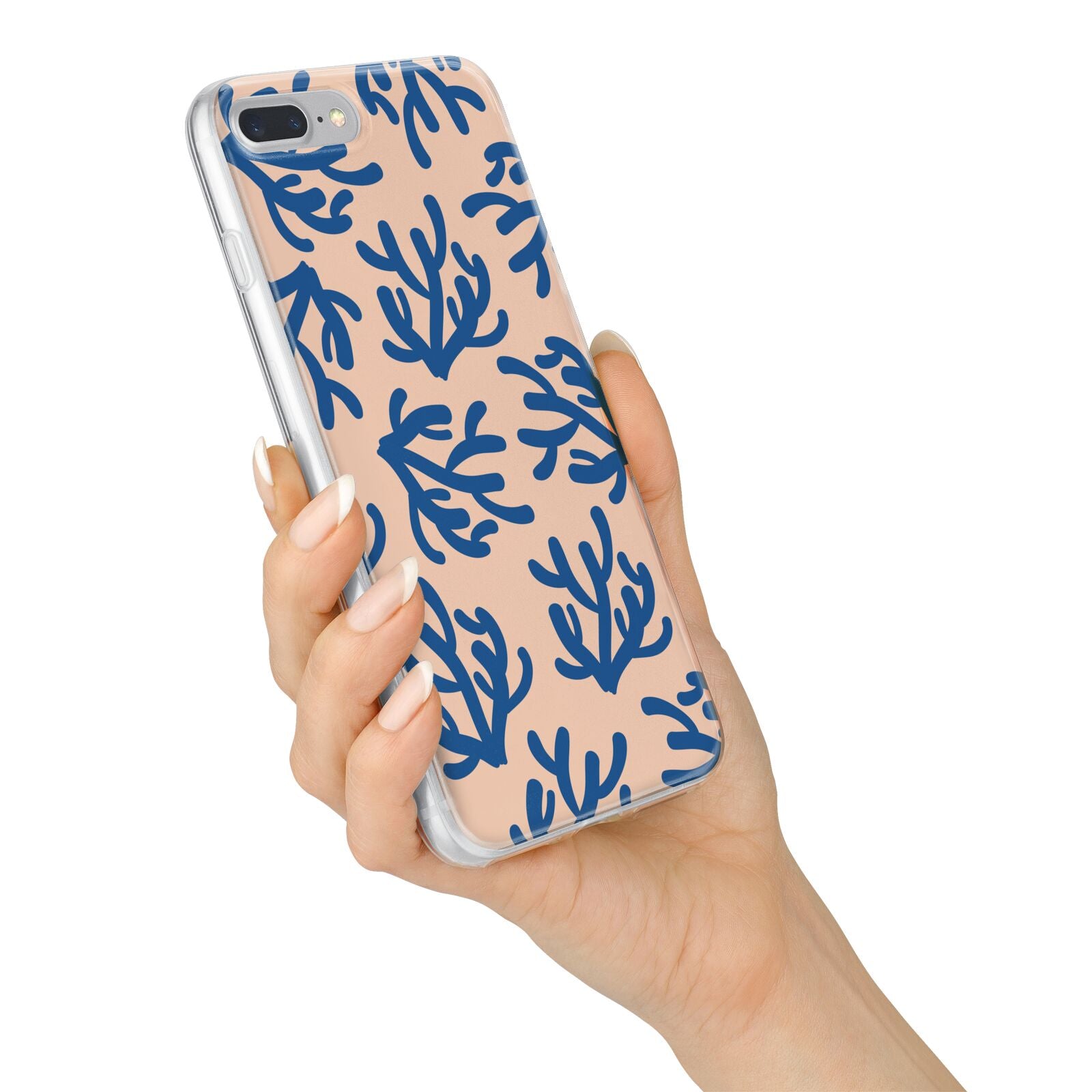Blue Coral iPhone 7 Plus Bumper Case on Silver iPhone Alternative Image
