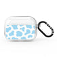 Blue Cow Print AirPods Pro Clear Case