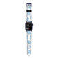 Blue Cow Print Apple Watch Strap Size 38mm with Blue Hardware