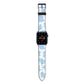 Blue Cow Print Apple Watch Strap with Blue Hardware