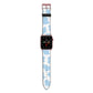 Blue Cow Print Apple Watch Strap with Rose Gold Hardware