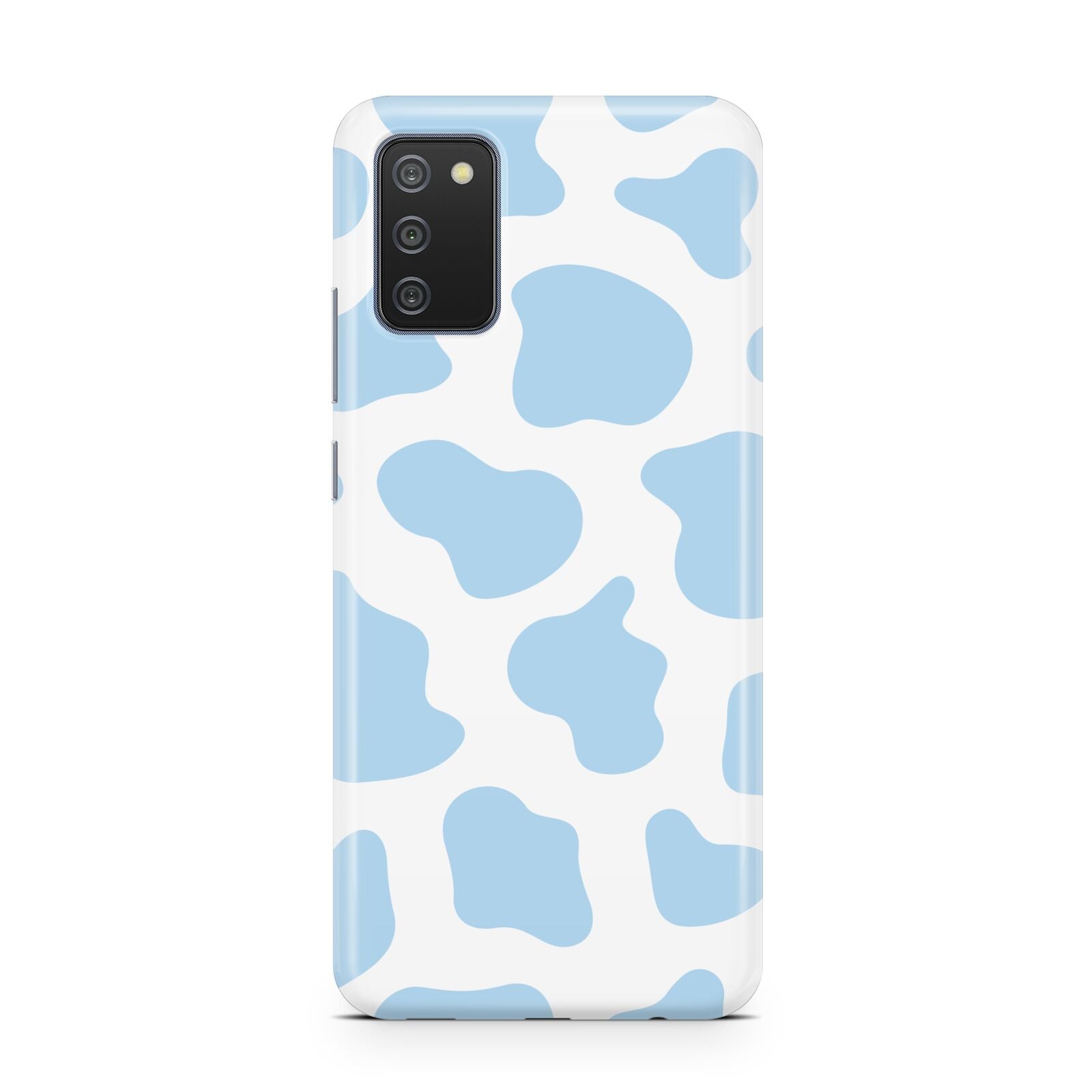 Blue Cow Print Samsung A02s Case