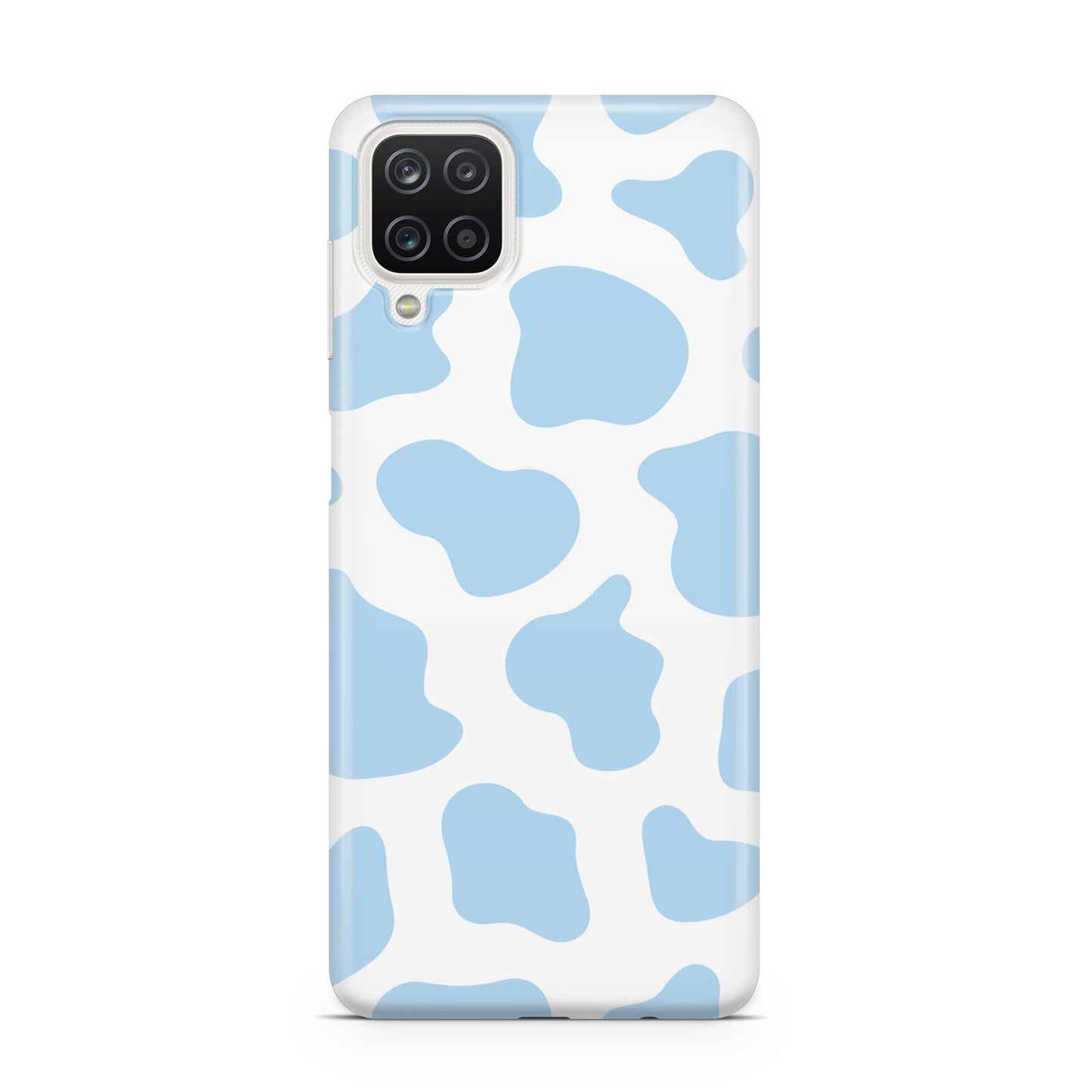 Blue Cow Print Samsung A12 Case