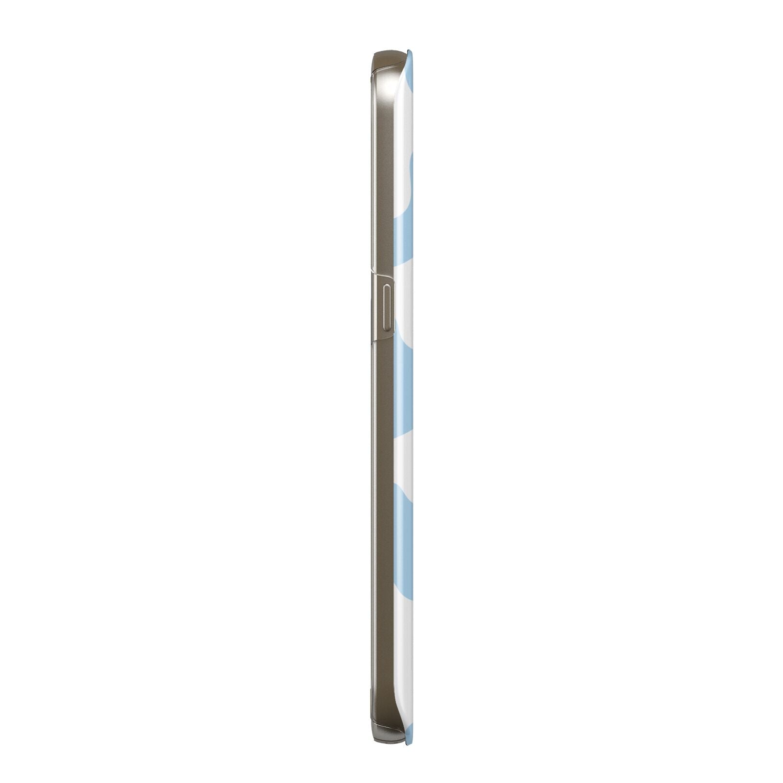 Blue Cow Print Samsung Galaxy Case Side View