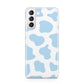 Blue Cow Print Samsung S21 Case