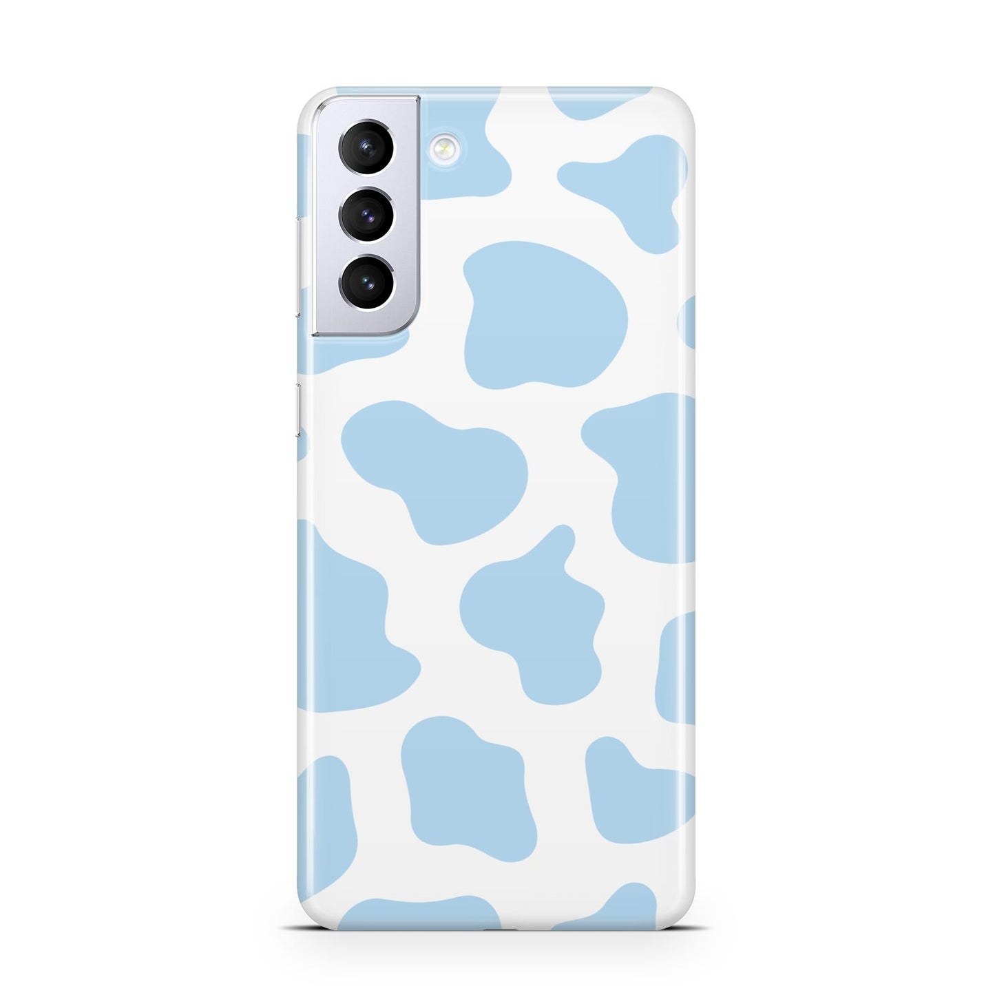Blue Cow Print Samsung S21 Plus Case