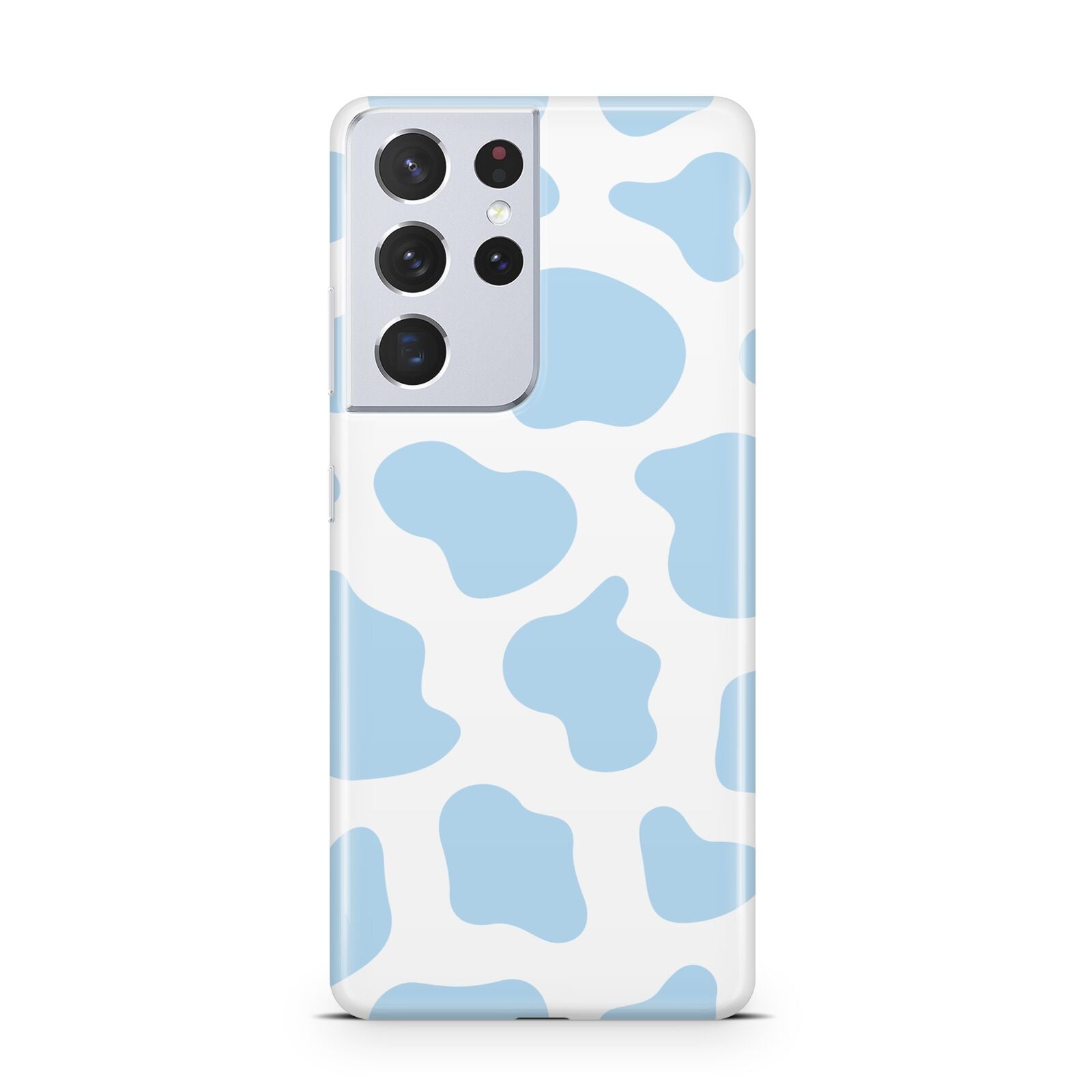 Blue Cow Print Samsung S21 Ultra Case