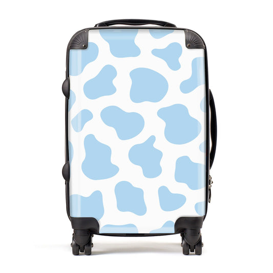 Blue Cow Print Suitcase