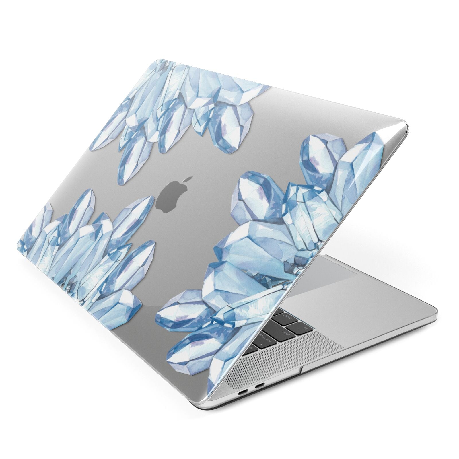 Blue Crystals Apple MacBook Case Side View