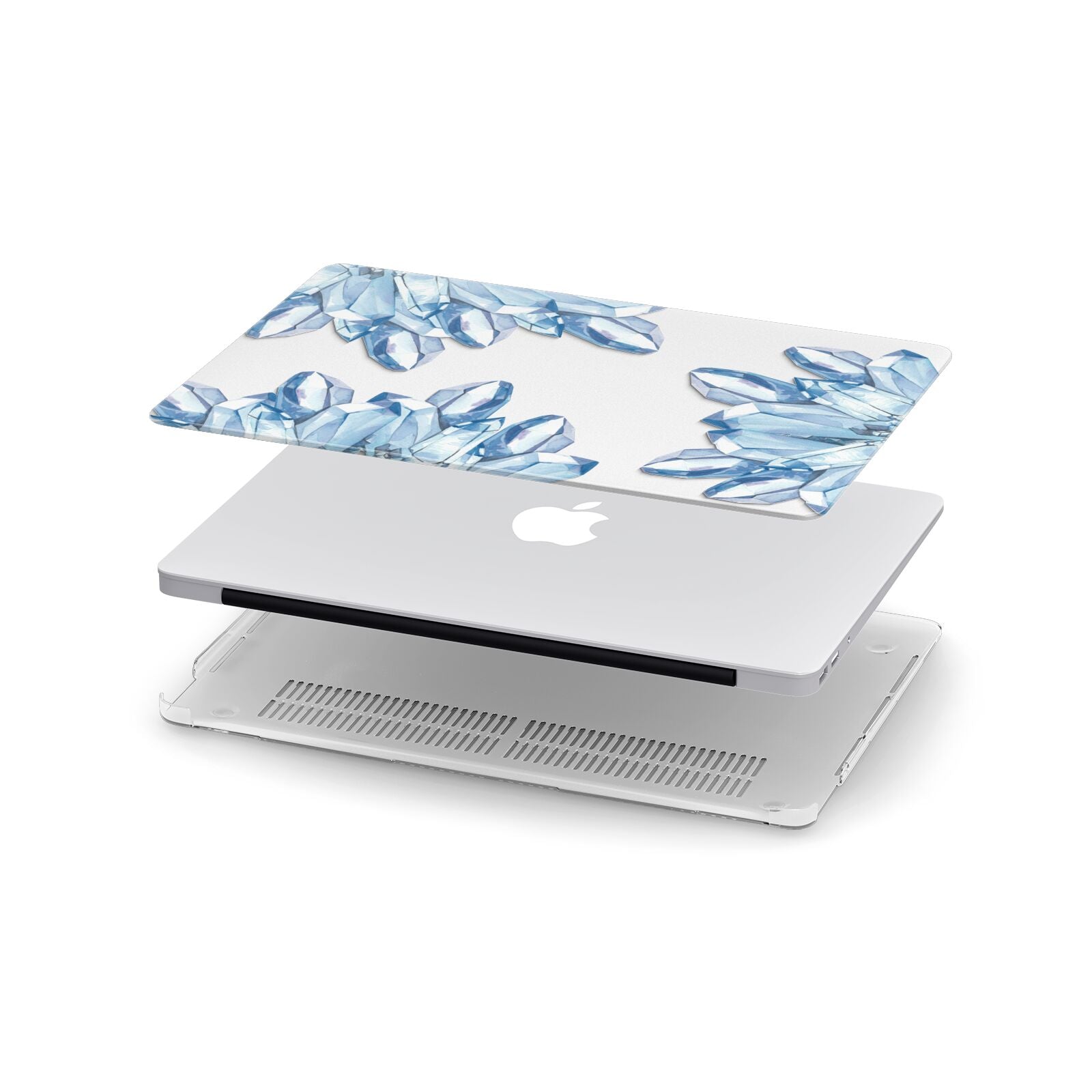 Blue Crystals Apple MacBook Case in Detail