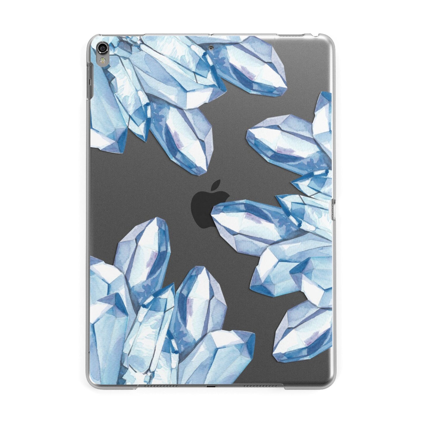 Blue Crystals Apple iPad Grey Case