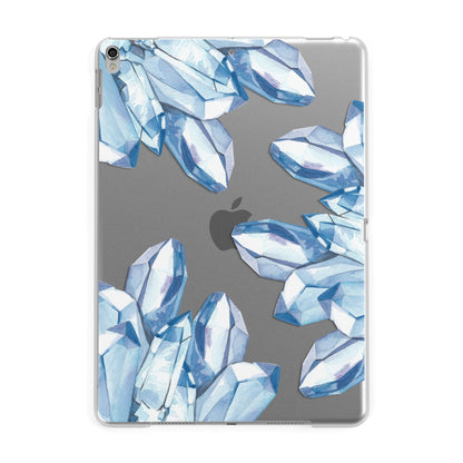 Blue Crystals Apple iPad Silver Case