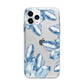 Blue Crystals Apple iPhone 11 Pro Max in Silver with Bumper Case