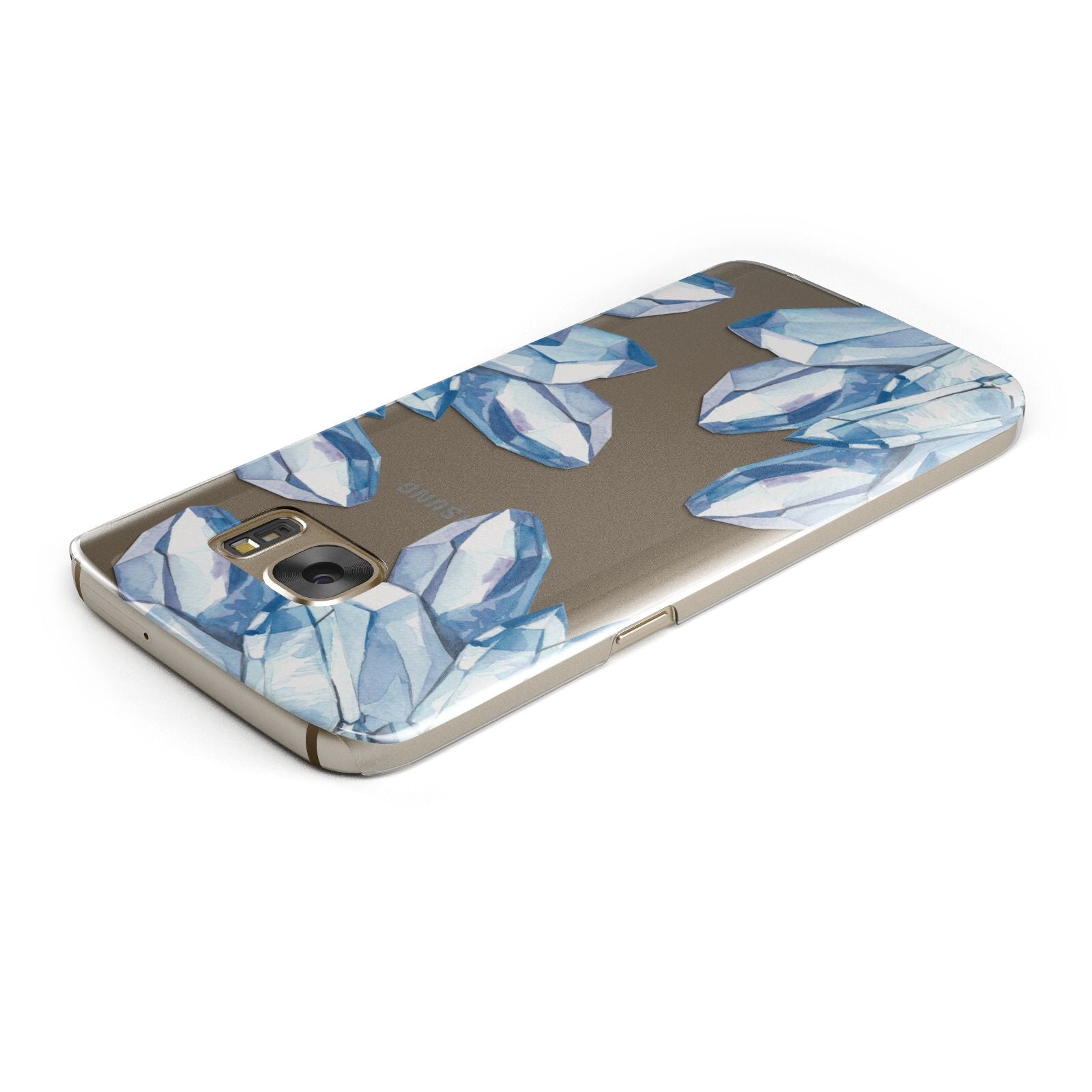 Blue Crystals Samsung Galaxy Case Top Cutout