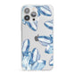Blue Crystals iPhone 13 Pro Max Clear Bumper Case