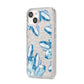 Blue Crystals iPhone 14 Glitter Tough Case Starlight Angled Image
