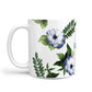 Blue Floral Personalised 10oz Mug Alternative Image 1