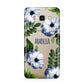 Blue Floral Personalised Samsung Galaxy J7 2016 Case on gold phone