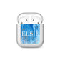 Blue Gold Marble Personalised AirPods Case