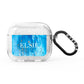 Blue Gold Marble Personalised AirPods Glitter Case 3rd Gen