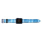 Blue Gold Marble Personalised Apple Watch Strap Landscape Image Blue Hardware