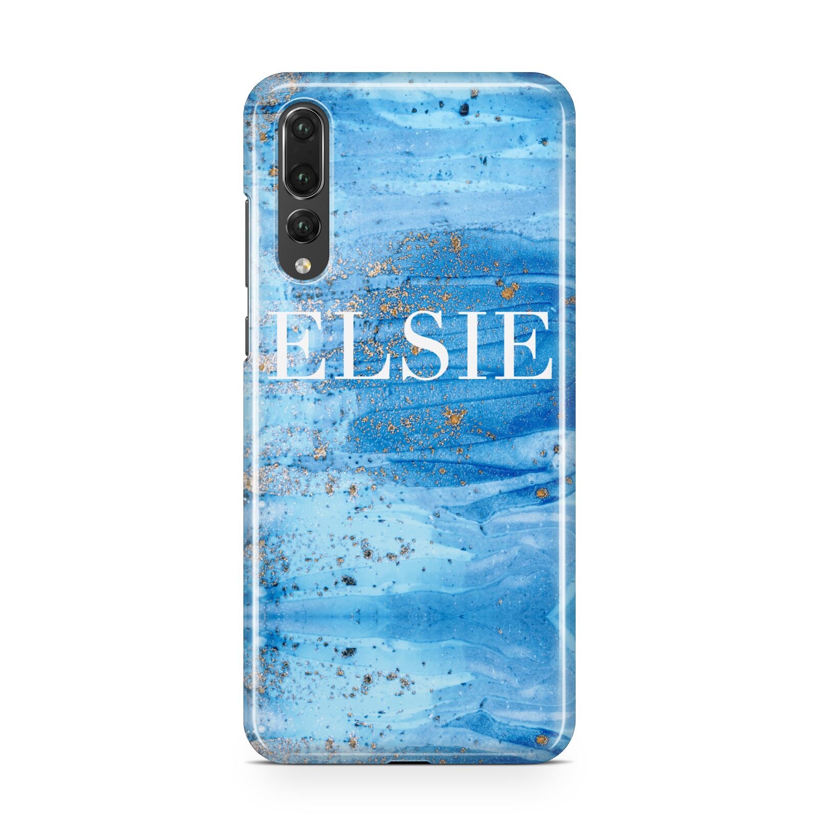 Blue Gold Marble Personalised Huawei P20 Pro Phone Case