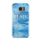 Blue Gold Marble Personalised Samsung Galaxy Case