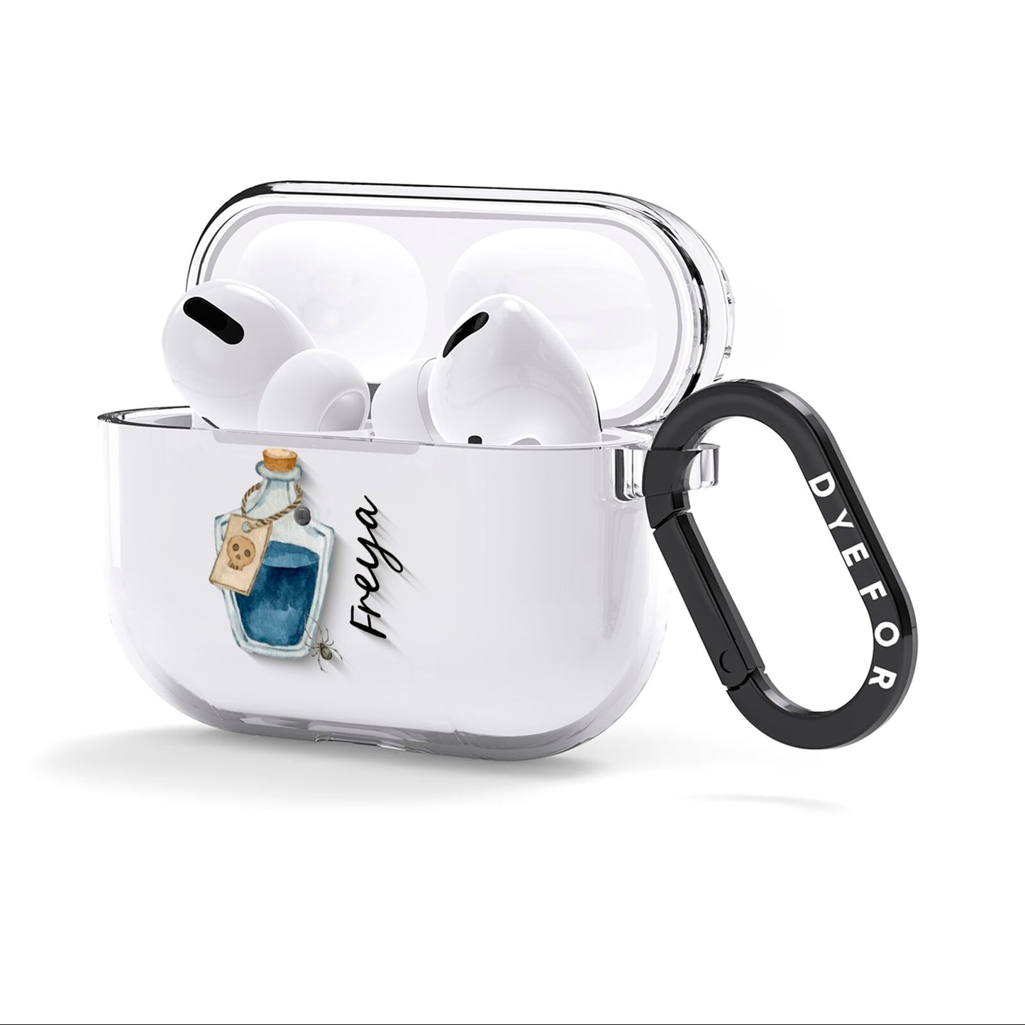 Blue Halloween Potion AirPods Clear Case 3rd Gen Side Image