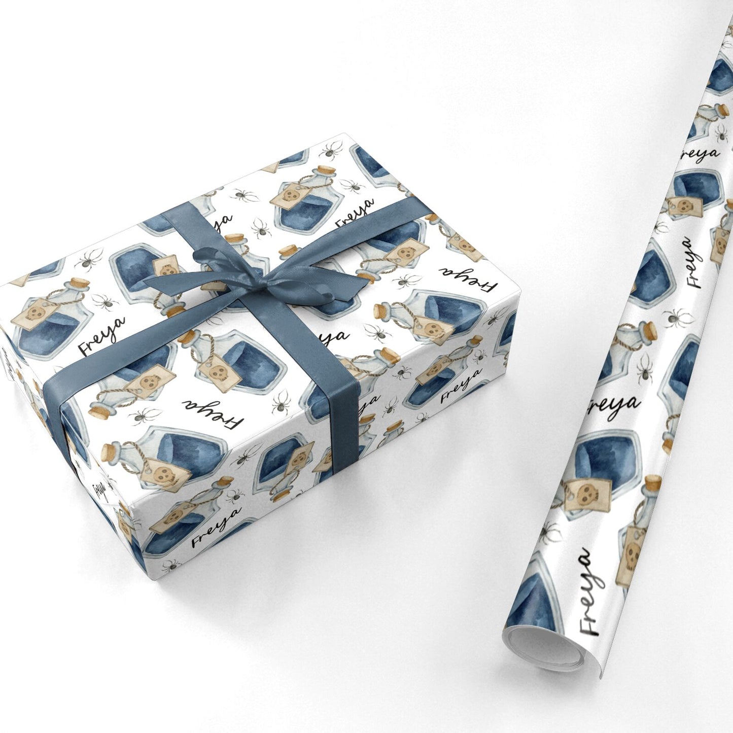 Blue Halloween Potion Personalised Wrapping Paper