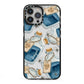 Blue Halloween Potion iPhone 13 Pro Max Black Impact Case on Silver phone
