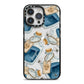 Blue Halloween Potion iPhone 14 Pro Max Black Impact Case on Silver phone