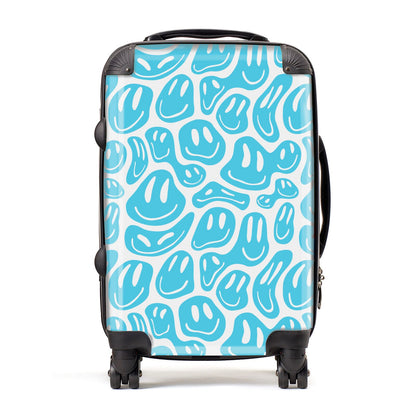 Blue Happy Face Suitcase