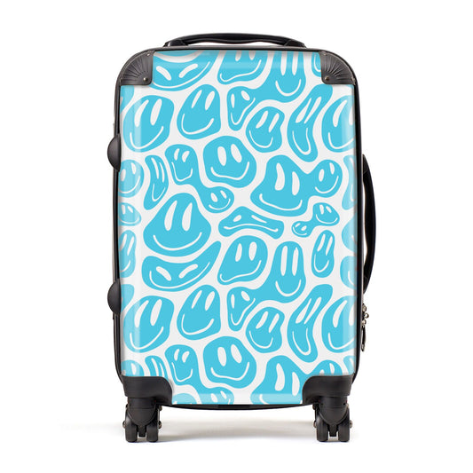 Blue Happy Face Suitcase