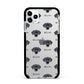 Blue Lacy Icon with Name Apple iPhone 11 Pro Max in Silver with Black Impact Case