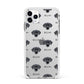 Blue Lacy Icon with Name Apple iPhone 11 Pro Max in Silver with White Impact Case