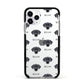 Blue Lacy Icon with Name Apple iPhone 11 Pro in Silver with Black Impact Case