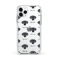 Blue Lacy Icon with Name Apple iPhone 11 Pro in Silver with White Impact Case