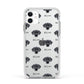 Blue Lacy Icon with Name Apple iPhone 11 in White with White Impact Case