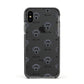 Blue Lacy Icon with Name Apple iPhone Xs Impact Case Black Edge on Black Phone