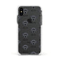 Blue Lacy Icon with Name Apple iPhone Xs Impact Case White Edge on Black Phone