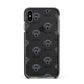 Blue Lacy Icon with Name Apple iPhone Xs Max Impact Case Black Edge on Black Phone