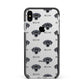 Blue Lacy Icon with Name Apple iPhone Xs Max Impact Case Black Edge on Silver Phone