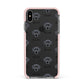 Blue Lacy Icon with Name Apple iPhone Xs Max Impact Case Pink Edge on Black Phone