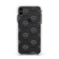 Blue Lacy Icon with Name Apple iPhone Xs Max Impact Case White Edge on Black Phone