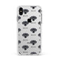 Blue Lacy Icon with Name Apple iPhone Xs Max Impact Case White Edge on Silver Phone