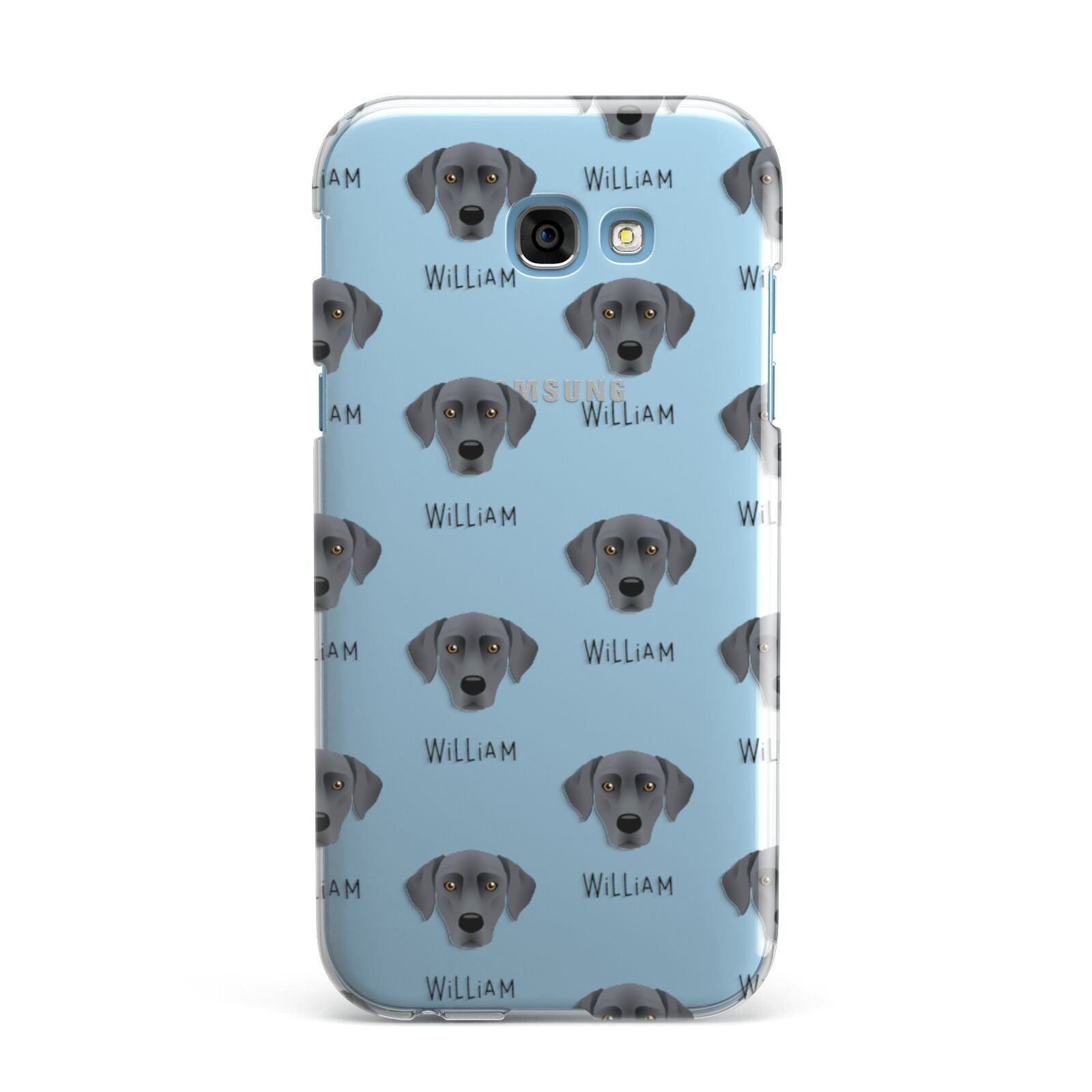 Blue Lacy Icon with Name Samsung Galaxy A7 2017 Case