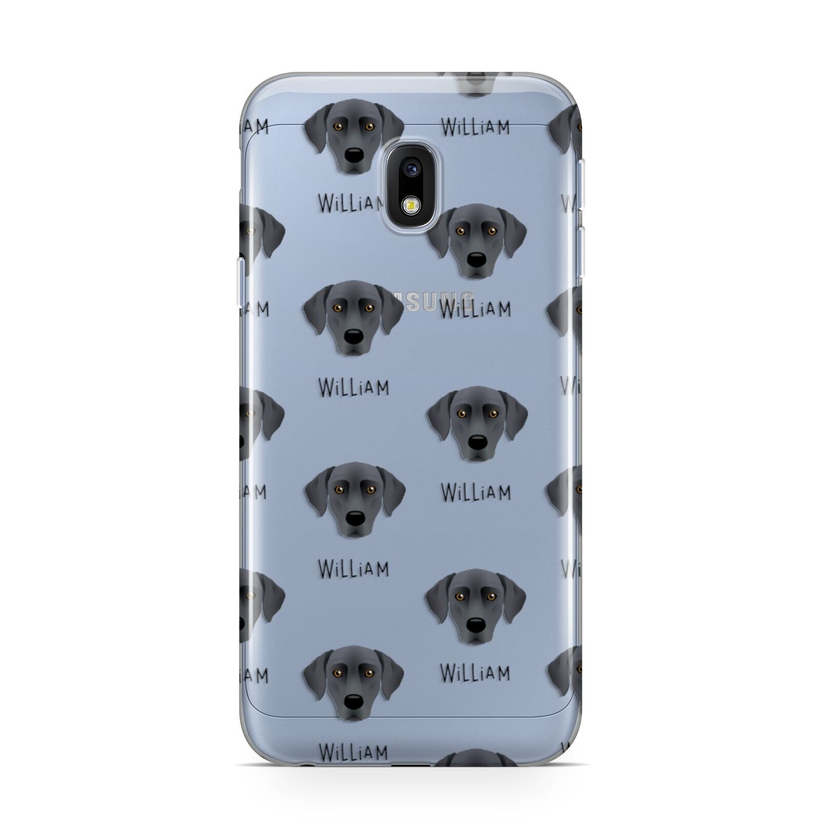 Blue Lacy Icon with Name Samsung Galaxy J3 2017 Case