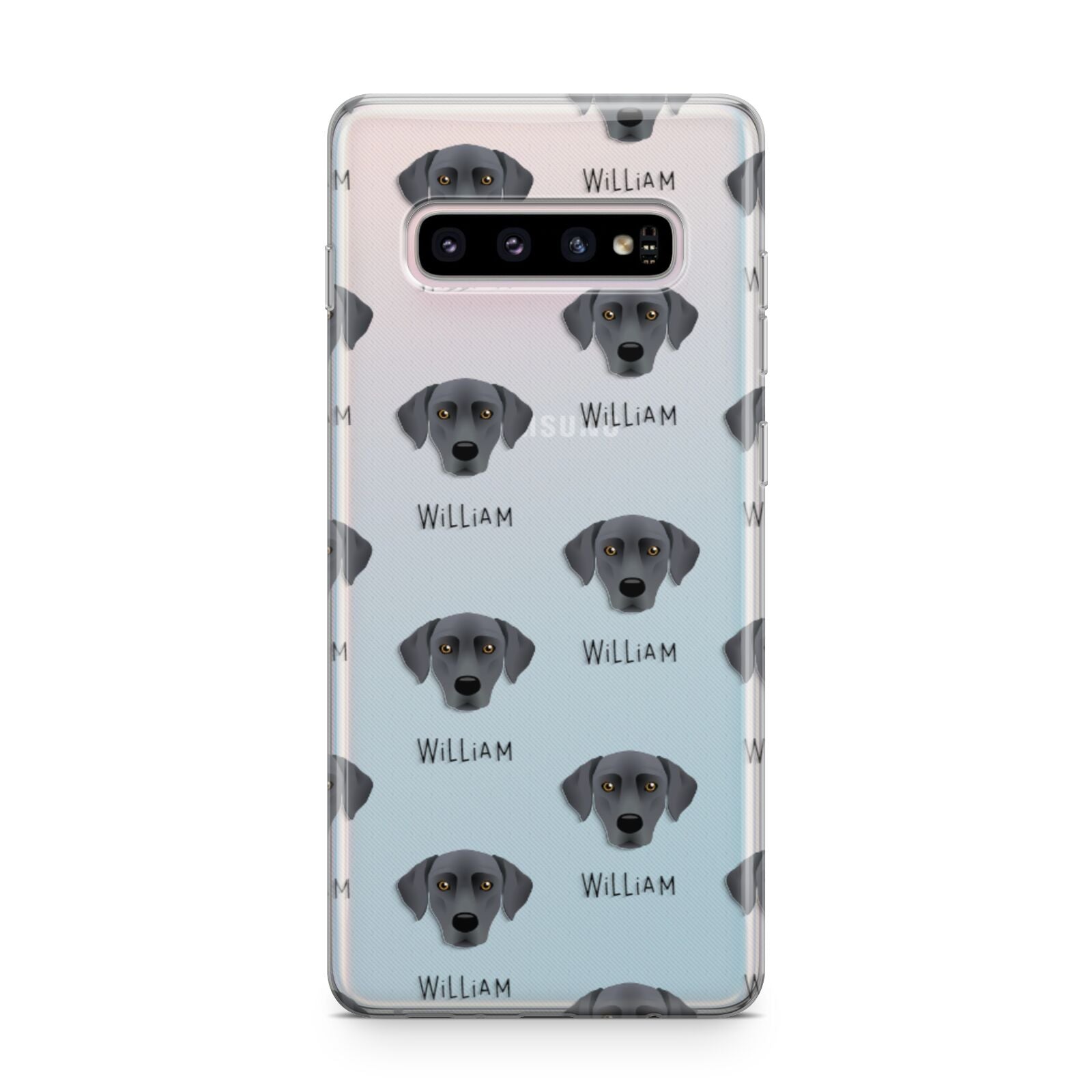 Blue Lacy Icon with Name Samsung Galaxy S10 Plus Case